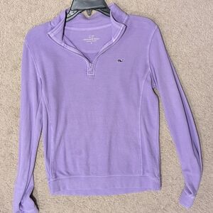Vineyard Vines Women's Lavender Quarter-Zip Sweatshirt